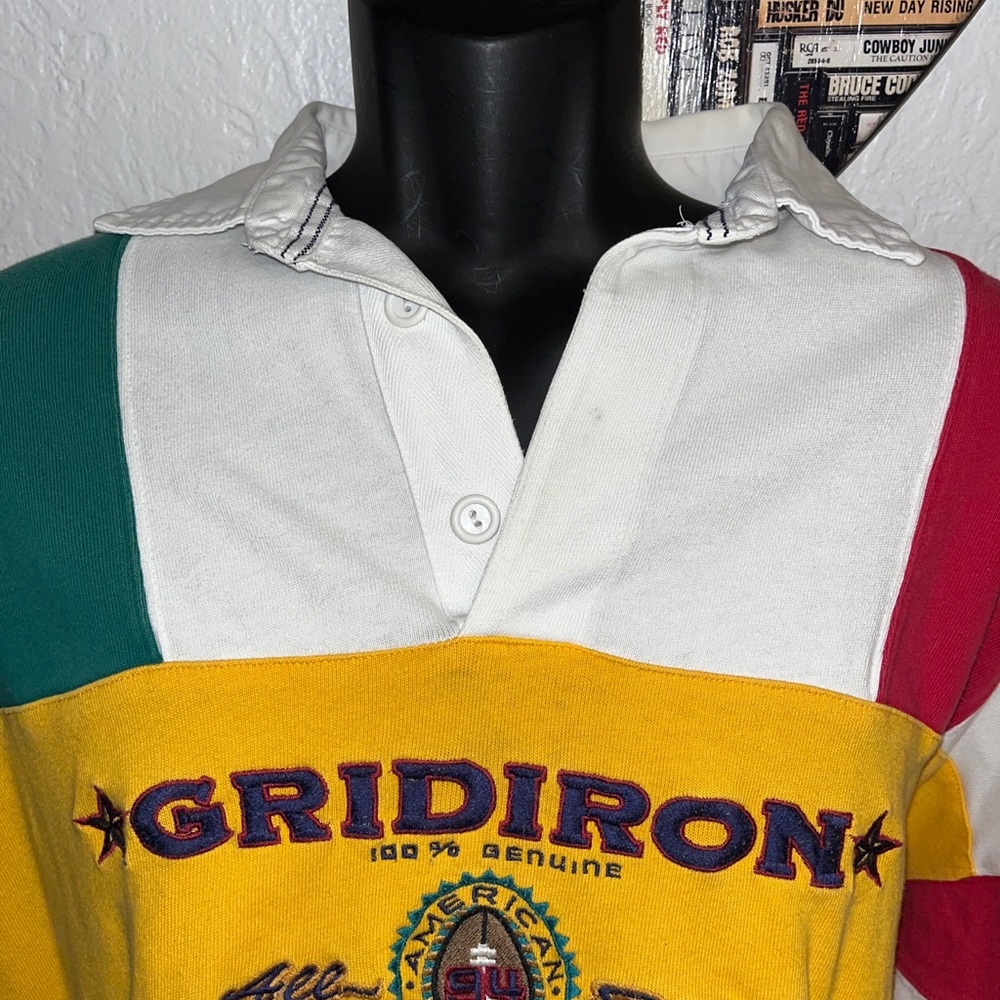 American Eagle Vintage Rugby Heavyweight 90’s Men’s L 100% Cooton Long Sleeve